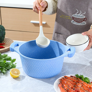 6 cái không dính đá cẩm thạch Die Cast nhôm soong canh nồi nấu ăn nồi với cảm ứng mềm mại xử lý - Product Image 6