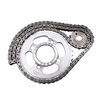 Kit Rantai dan Gir Motor CG125 Zhujiang XF125 Kompatibel 45 #   Baja Karbon 428-42T 15T 3-Piece Standar OEM ANSI