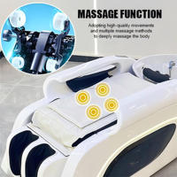 Offre Spéciale moderne Salon lit de Massage électrique multifonction vapeur cheveux lavage chaise avec réservoir d'eau blanche pour hôtels ateliers