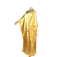 Nouvelles robes décontractées ethniques Boubou pour femmes, col rond, robe maxi Dashiki ornée de diamants