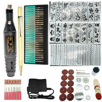 108pc meuleuse droite électrique portative Mini bricolage gravure et outil de vernis à ongles avec modèle de peinture pour le polissage de bijoux