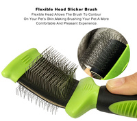 Brosse de toilettage professionnelle souple à tête flexible pour chiens et chats