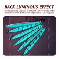 Leurre de pêche vertical en métal lumineux UV Tolure OEM 130g 150g 180g 200g 250g 300g 400g, appât artificiel pour la pêche à la perche