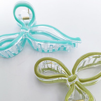 13cm ligne tridimensionnelle gouttes d'huile arc grande pince à cheveux acrylique requin pince pour femme accessoires de cheveux