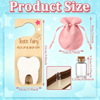 Sac de rangement pour dents de lait, porte-clés mural, boîte à souvenirs pour dents perdues, kit de la Fée des Dents, cadeau de rentrée scolaire