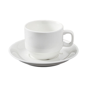Juego de Tazas y Platillos de Café con Logotipo Personalizado, Taza de Porcelana Blanca para Café, 200 ml, 240 ml, 250 ml, 280 ml, Vajilla al por Mayor - Product Image 6