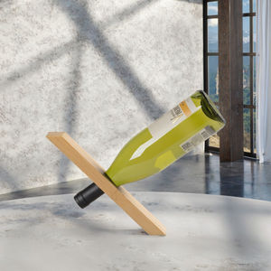 Wholesale Factory Hot Selling XunYi Eco-Friendly Bamboo Plastic Countertop Standing Storage <b>Wine</b> Display Holder Curved <b>Rack</b> - Product Image 3