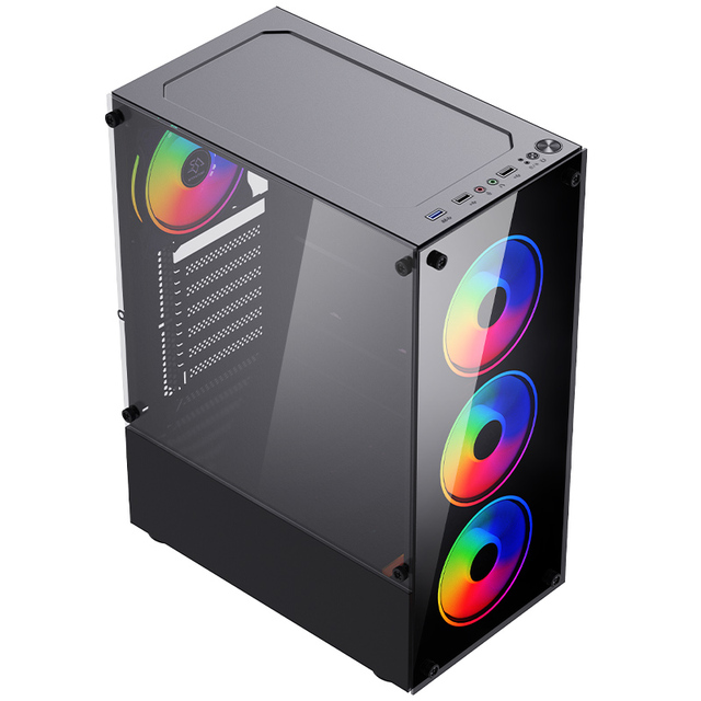 SNOWMAN Lightweight ATX PC Gaming Case Sleek and Durable Desktop Case with Compact Design