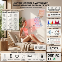 Panneau de luminothérapie LED sur pied à lumière rouge pour traitement ciblé, 7 longueurs d'onde, télécommande intelligente à double puce, soulagement de la douleur