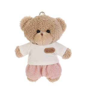 Плюшевый брелок HECION 12,5 см в виде милого медвежонка Майло с разноцветным шнурком, мультяшная кукла-подвеска для сумки, мягкая игрушка для студентов, подарок, украшение - Product Image 5