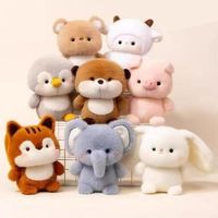 Boneka Hewan Lucu Isi Kapas PP Lembut, Teman Meja Mini, Hadiah Mainan Logo Kustom