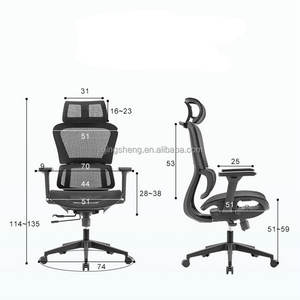 Silla Giratoria de Oficina Ergonómica Ajustable de Diseño Contemporáneo <span class=keywords><strong>y</strong></span> Lujo con Reposapiés - Product Image 4