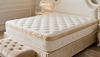 Matelas à ressorts ensachés haut de gamme en gel compressé et en mousse à mémoire de forme pour les hôtels 5 étoiles les plus en vogue fabriqués en usine