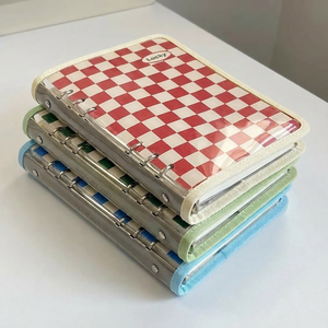 Carnets à spirales à motif quadrillé à 6 trous, personnalisables avec inserts remplaçables, logo personnalisé, taille et couleur personnalisées - Product Image 5