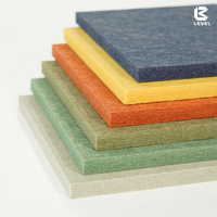 ASTM E84 Ecologisch verantwoorde polyester akoestische panelen, geluidsabsorberend, brandwerend PET polyester akoestisch wandpaneel voor akoestische oplossingen