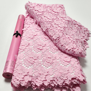 Nhà Máy Giá Chất Lượng Hàng Đầu Châu Âu Dây Guipure Ren Thêu Vải Pháp Wedding Dress Phụ Nữ Quần Áo Cho Đảng - Product Image 4