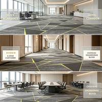 Moderner Geometrischer Rechteckiger Wohnzimmer-Teppich Bedruckter Latex Rutschfester Grau-Schwarz-Gelber Linien-Teppich für Büro und Hotel