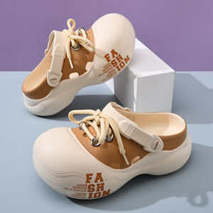 <b>Women's</b> <b>Crocs</b> Platform Sandals White Pink Thick Sole Height Increasing Non Slip Closed Toe Summer Wear - Product Image 4