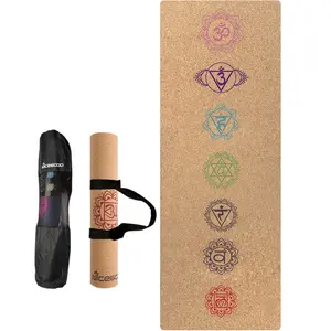 Corcho Natural de gamuza Tpe con estampado Digital, respetuoso con el medio ambiente, personalizado, esterilla de goma para Yoga