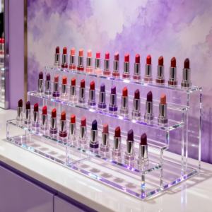 Meubles de présentation cosmétique professionnels : armoires à maquillage LED personnalisées, présentoirs rotatifs et stands d'îlot central - Product Image 2