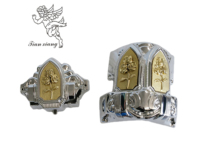 TX-Modelo 15-E #   Esquina de plástico para ataúd, herrajes para ataúd, accesorios funerarios estilo americano, esquina para ataúd