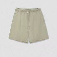 Shorts de sport pour hommes personnalisés à prix de gros, en laine épaisse unie avec cordon de serrage à la taille