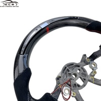 Ever-carbon Racing ECR Accessoires d'intérieur Boîte en carton de sport Volant LED en fibre de carbone Rouge 1pcs pour Chevrolet Corvette C5