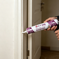 Scellant silicone neutre 600 ml, adhésif structurel imperméable pour la construction, le travail du bois, l'emballage, résistant aux hautes températures