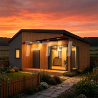 Maison conteneur préfabriquée haut de gamme en bois avec double vitrage pour jardin, Airbnb, maison modulaire en bois, cabane préfabriquée