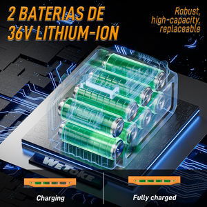 Wetoke可充电无刷<span class=keywords><strong>Bor</strong></span>无绳冲击钻工业电动便携式36v其他电钻套装 - Product Image 4