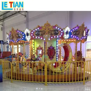 Guangdong eğlence sürmek üreticisi lüks çocuk atlı karınca atı fuar alanı merry go round carousel for sale