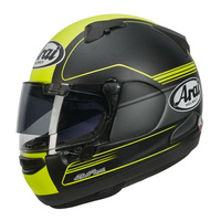 Casque intégral Arai Qv Pro jaune fluorescent noir en fibre composite L pour course moto