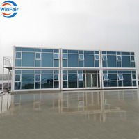 WinFair Gambia Maisons conteneurs modulaires préfabriquées modernes de type duplex pour station balnéaire, prêtes à l'emploi, deux étages, 20 pieds