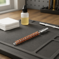 Kit de brosses de nettoyage pour armes à feu en acier inoxydable, poils en cuivre, argent et PP, outil d'entretien pour le tir en extérieur