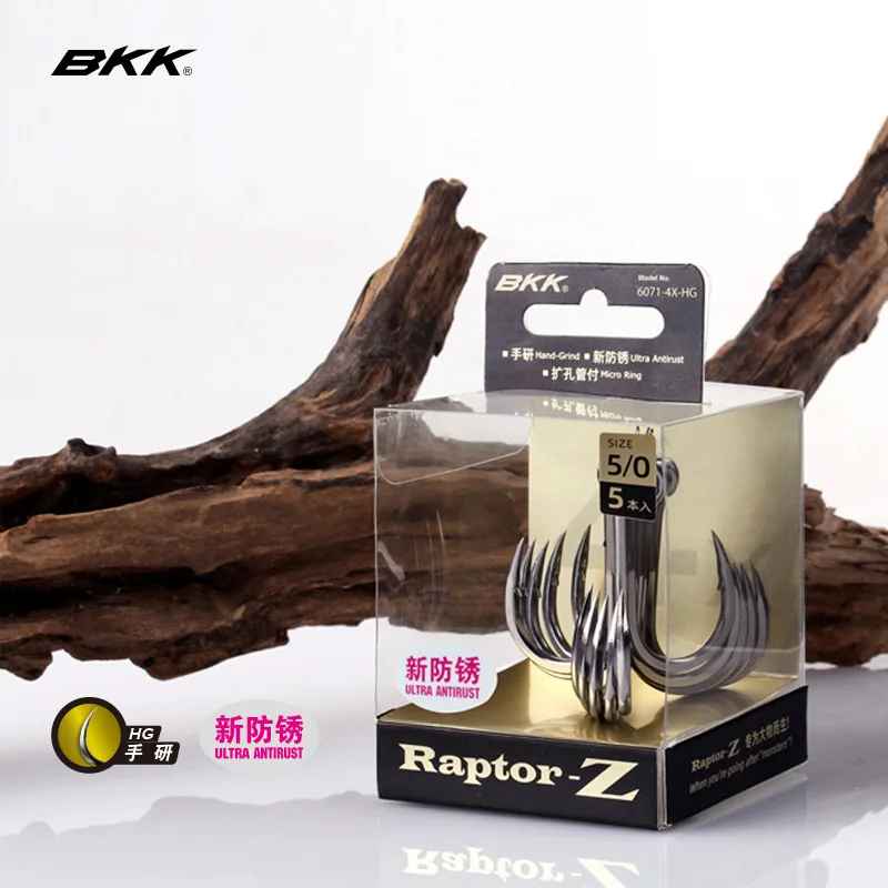 BKK Raptor-Z Treble Hook 6071-4X-HG Ultra Anti-Rust Anchor Fish