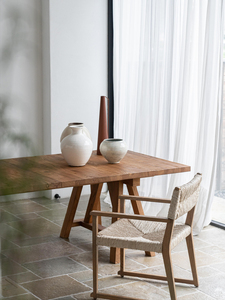 Leverin Benmei Wabi-Sabi 2.8m Natural <b>Wood</b> Color Elm Dining <b>Table</b> Distressed Vintage All-<b>Solid</b> Rectangular Living Room - Product Image 5