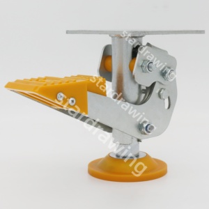 S-S 4 5 6 8 Zoll Lenkrollen für Bodenwagen mit Verriegelung - Product Image 3