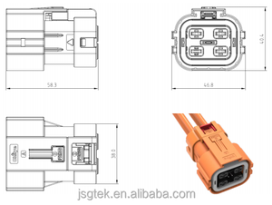 Hochspannung stecker 4 Pins Hochs trom für Elektro fahrzeug HVC530-46A IP67 mit HVIL für EV-Batterie pack, OBC, PDU - Product Image 4