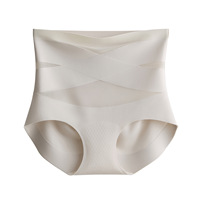 Culotte gainante taille haute sans couture pour femme, effet ventre plat, soutien croisé, amincissante, sous-vêtement quotidien, vente en gros