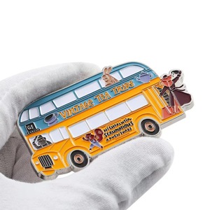 Custom Metal Cute Design Bus Tea Trips Fridge Magnet Manufacturer - Product Image 1