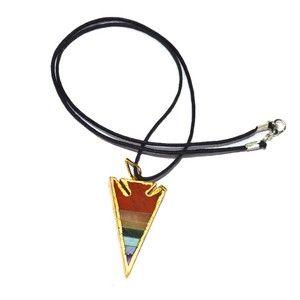 Colgante de Ágata Tallado con Puntas de Flecha de los Siete Chakras, Decoración para el Hogar, Joyería de Piedra Chakra - Product Image 1