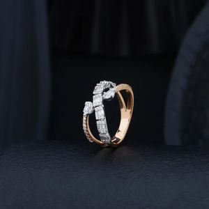 Anillo Baguette con Diamantes Reales, Joyería Fina de Diseño Elegante, Brillante y Moderno, Regalo de Boda - Product Image 3