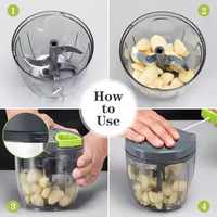 Hachoir à viande manuel en acier inoxydable durable emballeur d'ail Portable multifonctionnel cuisine grand hachoir à légumes trancheuse