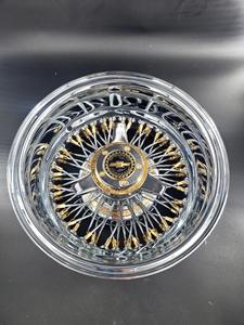 Jantes en fil d'<span class=keywords><strong>or</strong></span> 24 carats 13x7 pour voitures lowrider, style Dayton, roues à rayons. - Product Image 6