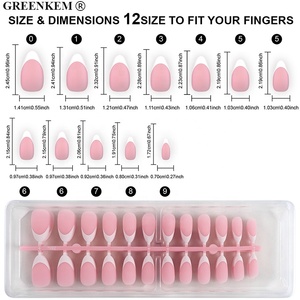 120/150 Uds diseño francés 15 tamaños Prensa <span class=keywords><strong>en</strong></span> <span class=keywords><strong>uñas</strong></span> con borde blanco rosa <span class=keywords><strong>tonos</strong></span> desnudos almendra <span class=keywords><strong>en</strong></span> forma de T <span class=keywords><strong>uñas</strong></span> postizas Desmontables sin costuras - Product Image 5