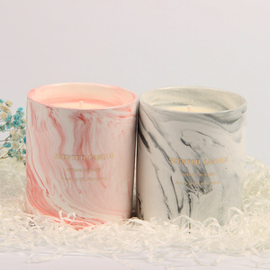 Velas Aromáticas Nórdicas de Cerámica con Patrón Marmoleado, Velas Personalizadas con Etiqueta Privada - Product Image 3