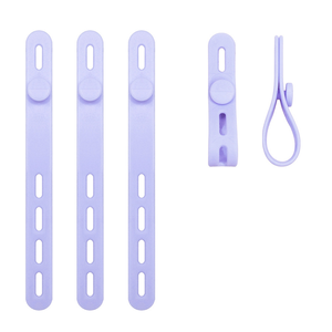 Attaches-câbles en silicone en gros, organisateur de câbles réutilisable, cordon à haute élasticité, support réglable anti-perte en caoutchouc souple - Product Image 2