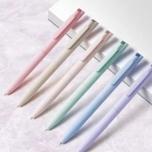 New School Office Stationery Retro 0.5mm Morandi Gel <b>Pen</b> Set 6pcs/set Pink Red Ink Student Writing Ballpoint <b>Pen</b> Plastic - Product Image 1