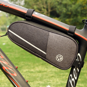Deroace <b>Bicycle</b> Frame Bag 1L Portable With Phone Pocket <b>For</b> Mountain Road Bike Cycling <b>Storage</b> Bag Oval Design - Product Image 4
