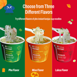 Mì Konjac vị gà ít calo, súp Phở không đường, mì Shirataki ăn liền, đóng hộp - Product Image 4